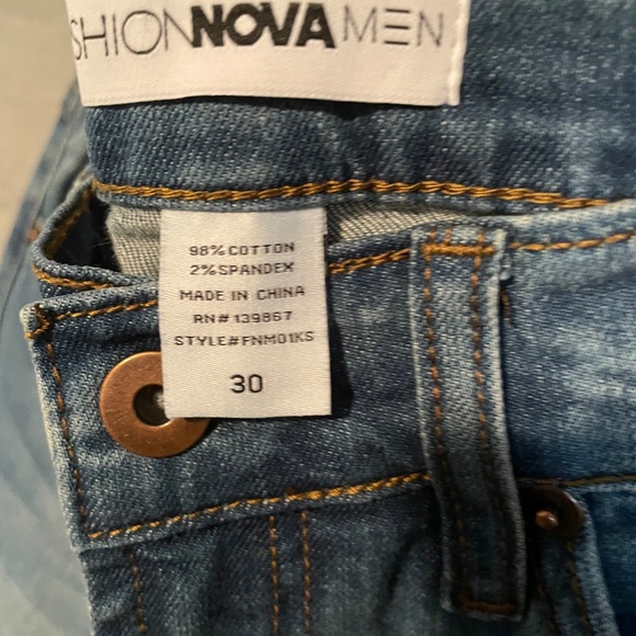 Light Blue Wash Slim Fit Jeans - Picture 2 of 4